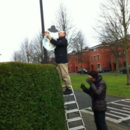 Kerstversiering ophangen